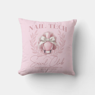Almofada Cute Nail Tech Coquette Nail Clube Social Polonês