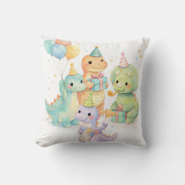 Almofada Cute Pastel Watercolor Dinosaurs Birthday