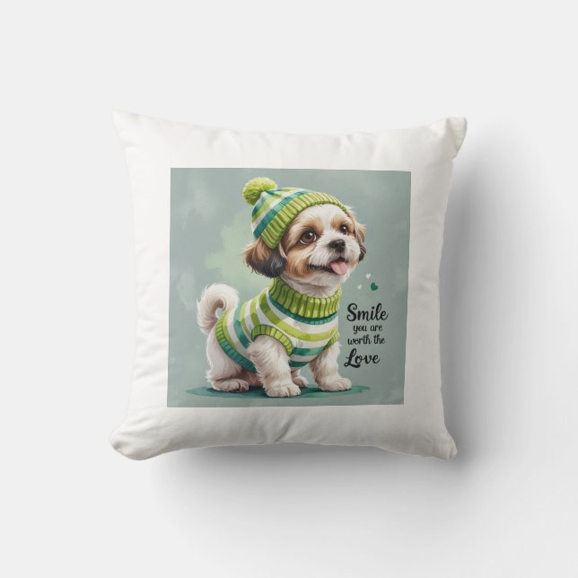 Almofada Cute Puppy Dog Square Cushion (Frente)