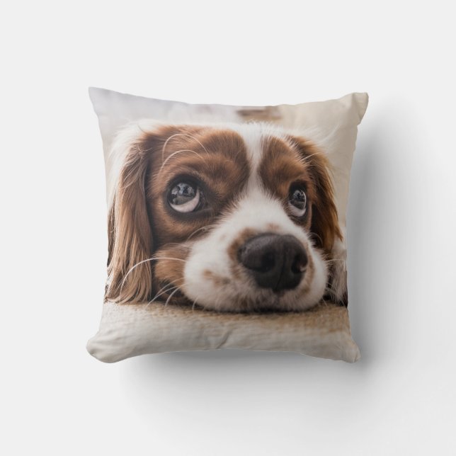 Almofada Cute Puppy Dog Throw Pillow (Frente)