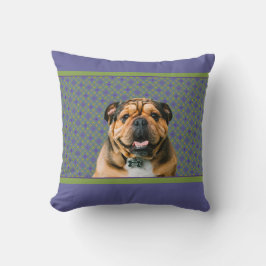 Almofada Cute Purple Modern Photo Gift for Puppy Dog Mom