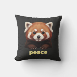 Almofada Cute Red Panda "Peace" Illustration for Kids & Nur