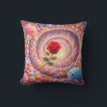 Almofada Cute Rose Fantasy Pillow For Girls Kids<br><div class="desc">This cute and colorful pillow design features a magical red rose floating inside a dreamy fantasy world filled with soft fluffy creatures and bright pastel colors. Perfect for girls, kids rooms, and cozy spaces, it creates a warm, joyful, and magical atmosphere. Ideal as a gift for daughters, birthdays, or special...</div>