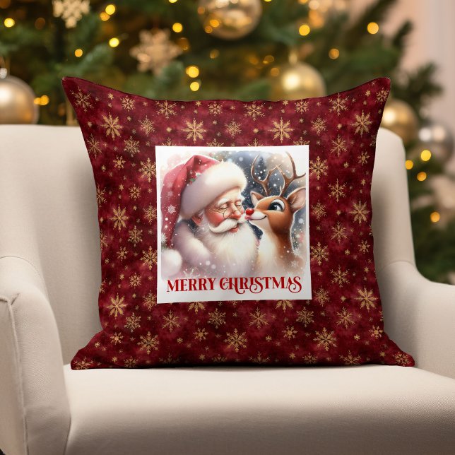 Almofada Cute Santa Claus Rudolph Pillow Cozy Holiday Accen (Cute Santa Claus Rudolph Pillow Cozy Holiday Accent

)