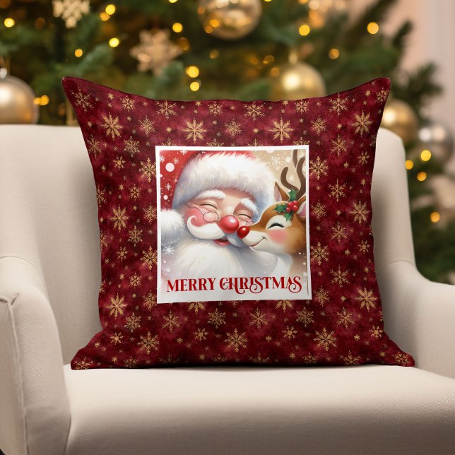 Almofada Cute Santa Rudolph Christmas Pillow Cozy Holiday  (Cute Santa Rudolph Christmas Pillow Cozy Holiday Decor

)