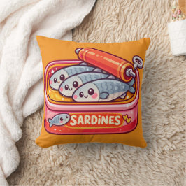 Almofada Cute Sardines Fish Cartoon