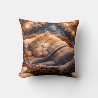 Almofada Cute Sleeping Kitten Cozy Fantasy Pillow