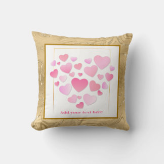 Almofada Cute Style Pink Hearts Romantic Valentine's Day