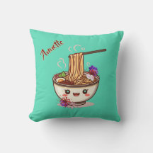 Cute teal Ramen Bowl Floral