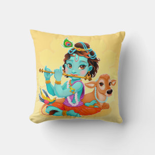 Almofada Cute Tiny Krishna e Vaca