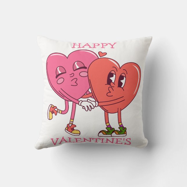 Almofada Cute Valentine's Hearts Couple (Verso)