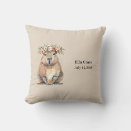 Almofada Cute Watercolor Capybara