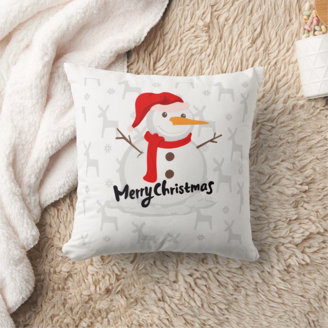 Almofada Cute Whimsical Santa Christmas family cushion (Cobertor)