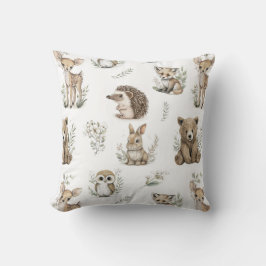 Almofada Cute Woodland Animal Watercolour