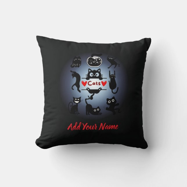Almofada Cutes Cats Throw Pillow (Frente)
