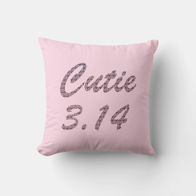 Almofada Cutie 3,14 Pi Dia Rosa (Frente)