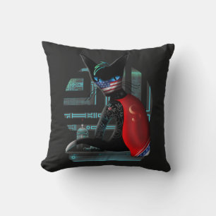 Almofada Cyberpunk Ninja do gato Siamese