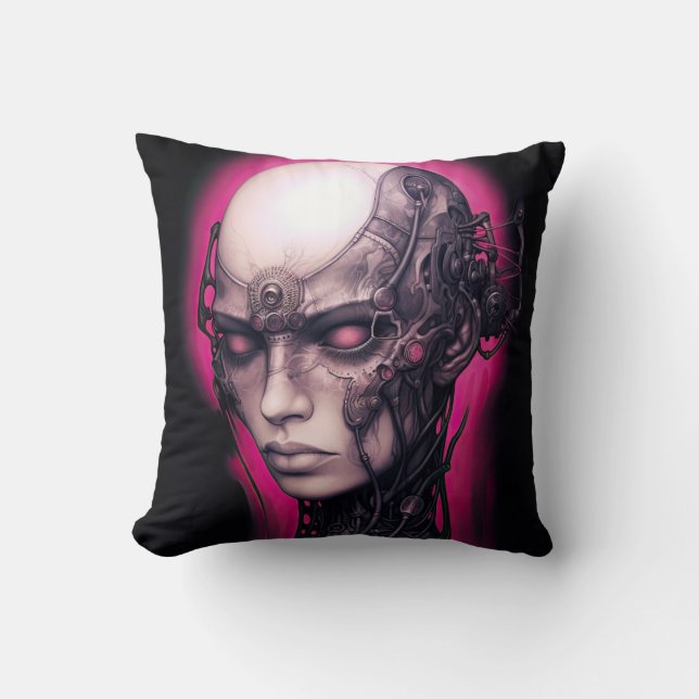 Almofada Cyborg Girl Legal Teen Pink Neon (Frente)