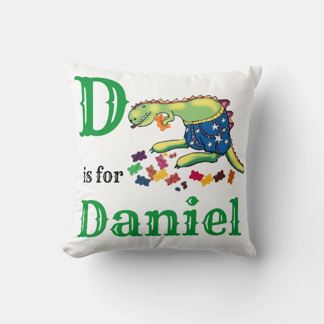 Almofada D é para Daniel menino bebê  (Frente)