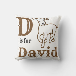 Almofada D é para o bebê David