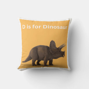 Almofada D é para o Travesseiro decorativo de Dinossauro