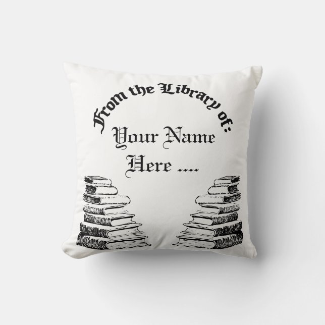 Almofada Da Biblioteca do Travesseiro de Leitura Personaliz (Frente)