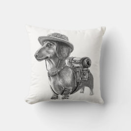 Almofada Dachshund aventureiro