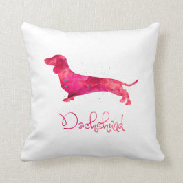 Almofada Dachshund - Design de Aquarela