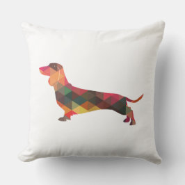 Almofada Dachshund Geométrico Pattern Silhouette