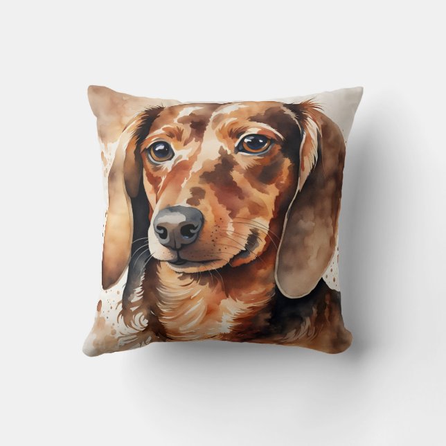 Almofada Dachshund marrom (Verso)