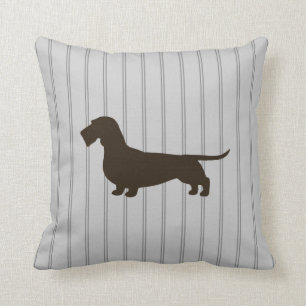 Almofada Dachshund Silhouette (Wire Haired Doxie)