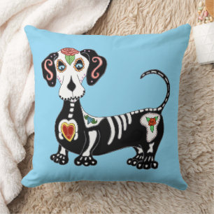 Almofada Dachshund Sugar Skull