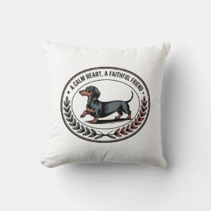 Almofada Dachshund Um Coração Calmo, Um Amigo Fiel