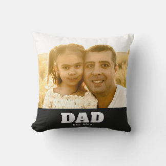 Almofada Dad Established Bold White & Black Photo