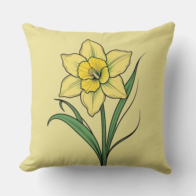 Almofada Daffodil Amarelo (Frente)