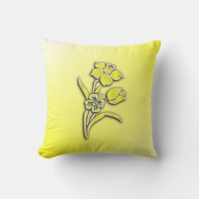 Almofada Daffodil Amarelo (Frente)