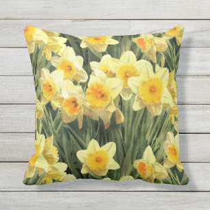 Almofada Daffodils amarelos do primavera