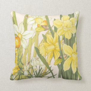 Almofada Daffodils e travesseiro da primavera de Jonquils