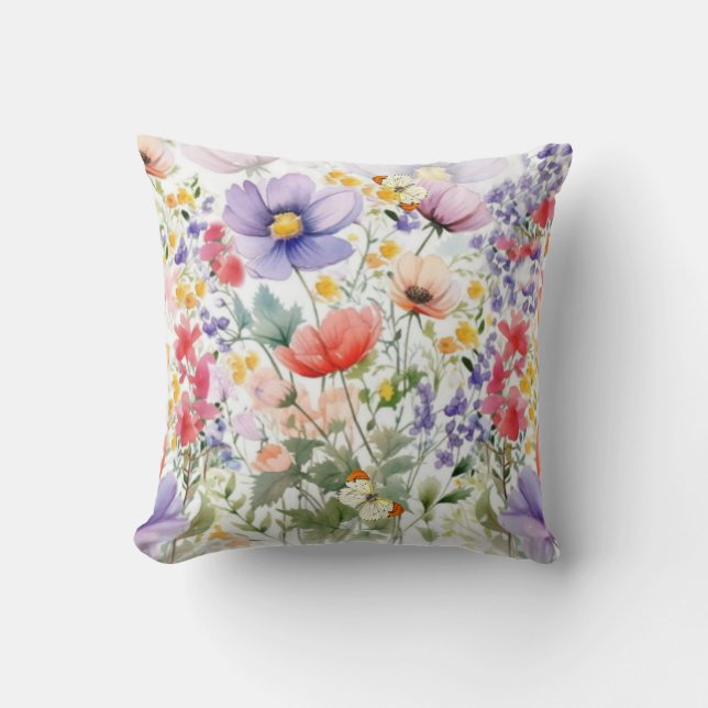 Almofada DaîBonito Watercolor Floral (Frente)