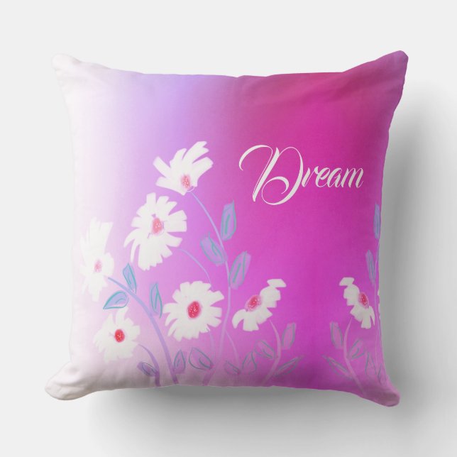 Almofada Daisy Flower (Flor de margarida) acentuado (Frente)