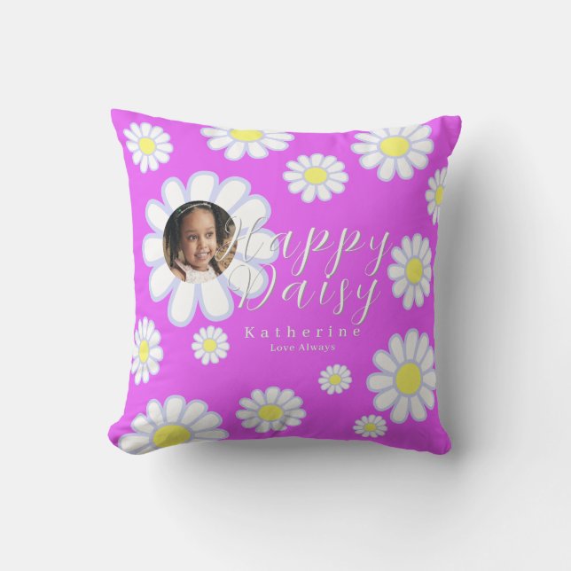 Almofada Daisy Simple Photo Violet (Frente)