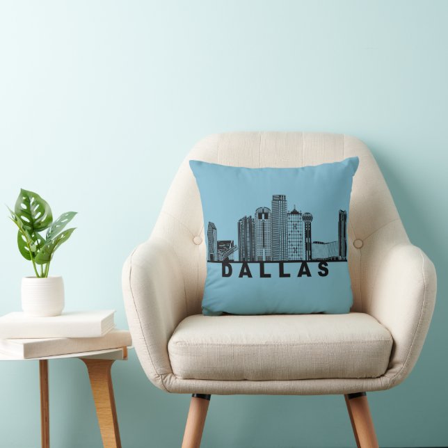 Almofada Dallas Skyline Silhouette  (Cadeira)