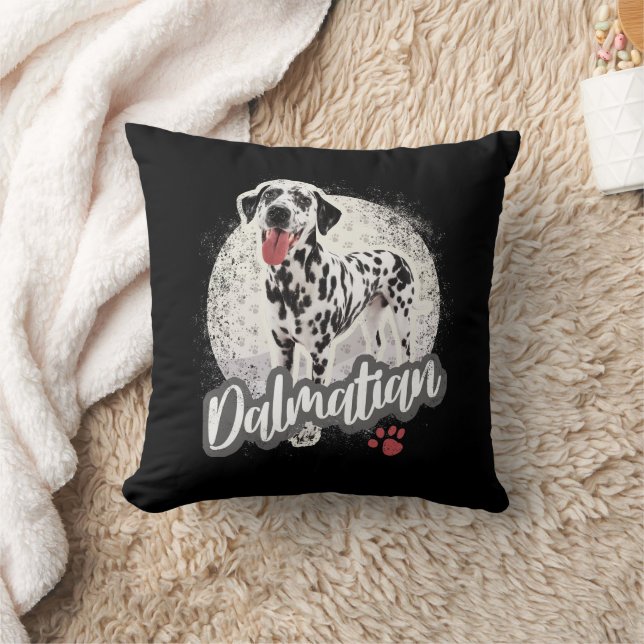 Almofada Dalmaciano Com Pata Vintage Design De Cães (Cobertor)