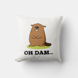 Almofada Dam Funny Beaver Pun