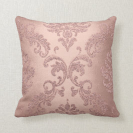 Almofada Damask Aqua Pink Blush Pastel Rosa Algodão Velvet