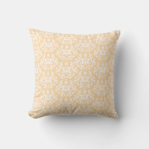 Almofada Damask Kangaroo Paws travesseiro de ouro e creme