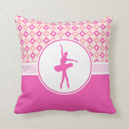 Almofada Dança Checkered cor-de-rosa dos diamantes com
