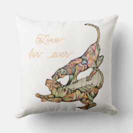 Almofada Dança de Tigers Amor para sempre Travesseiro decor