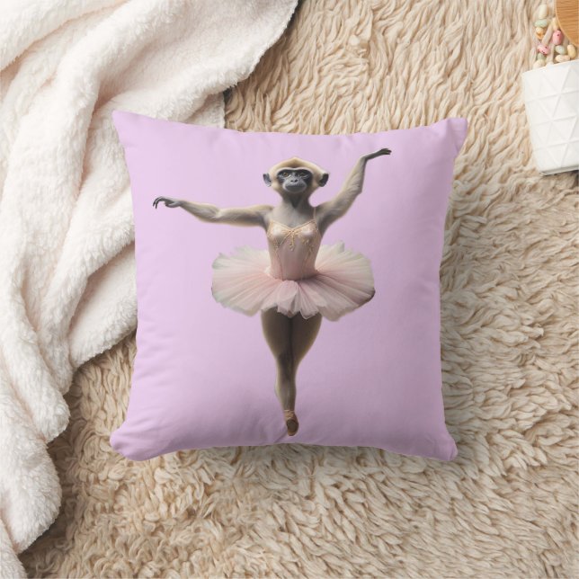 Almofada Dançarina De Balé De Macaco Gibbon Em Um Tutu, (Cobertor)