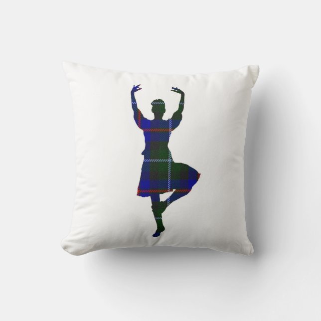 Almofada Dançarino escocês das montanhas frente e verso (Frente)